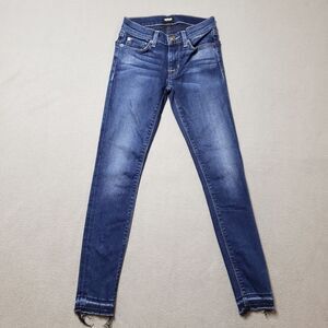 Hudson Krista Crop Super Skinny Released Hem Jeans Sz 24